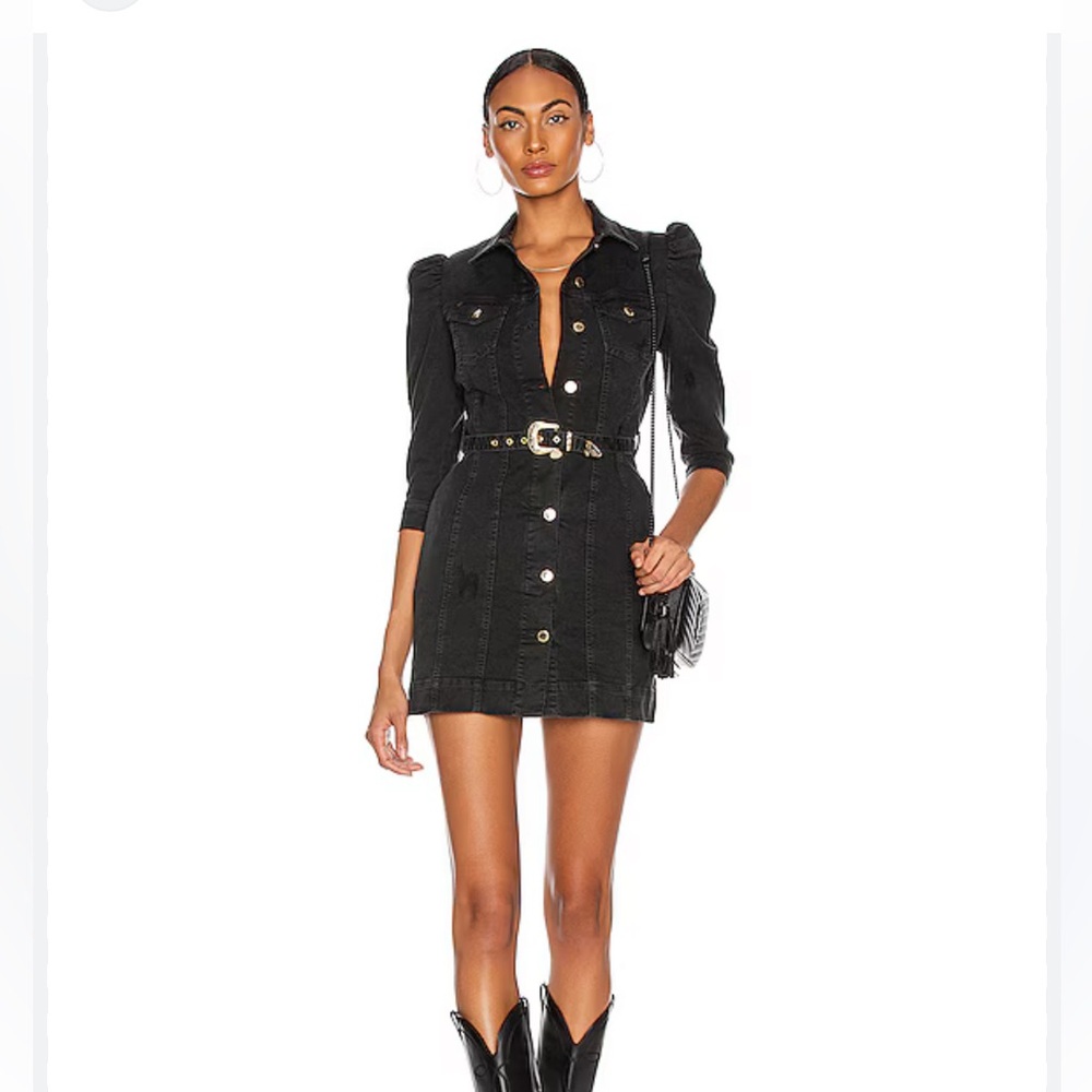 Retrofete Lema Denim Button-Up Dress